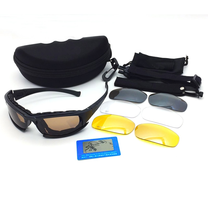 UV400  X7   ۶   Ͽ Ȱ   ŰƮ 4  ŰƮ  Ŭ Ȱ /UV400 Daisy X7 Army Goggles Sunglasses Men Military Sun glasses 4 Lens Kit F